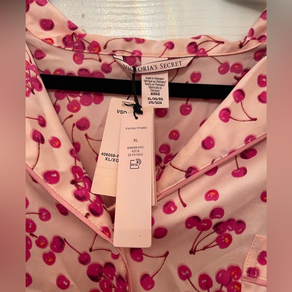 Victoria's Secret Other - NWT “Victoria’s Secret” Pink/Red Cherries 2 Pc Pajama Short set XL $69.50